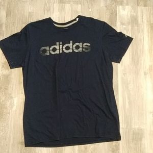 large navy blue adidas t-shirt